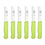 Solingen Kartelmes – Tomatenmes met Kartel – RVS – 18,5 cm met Blade Cover – Groen – 6 stuks