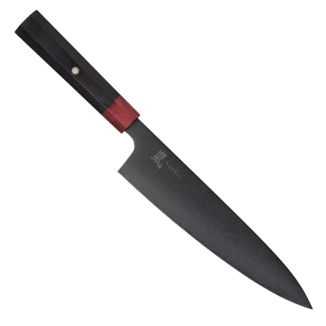 Yaxell Rei Koksmes 20 cm – 69 Lagen Damaststaal – VG10 Damaststaal – 61 HRC – Pakkahout Heft