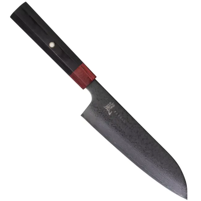 Yaxell Rei Santokumes 16,5 cm – 69 Lagen Damaststaal – VG10 Damaststaal – 61 HRC – Pakkahout Heft