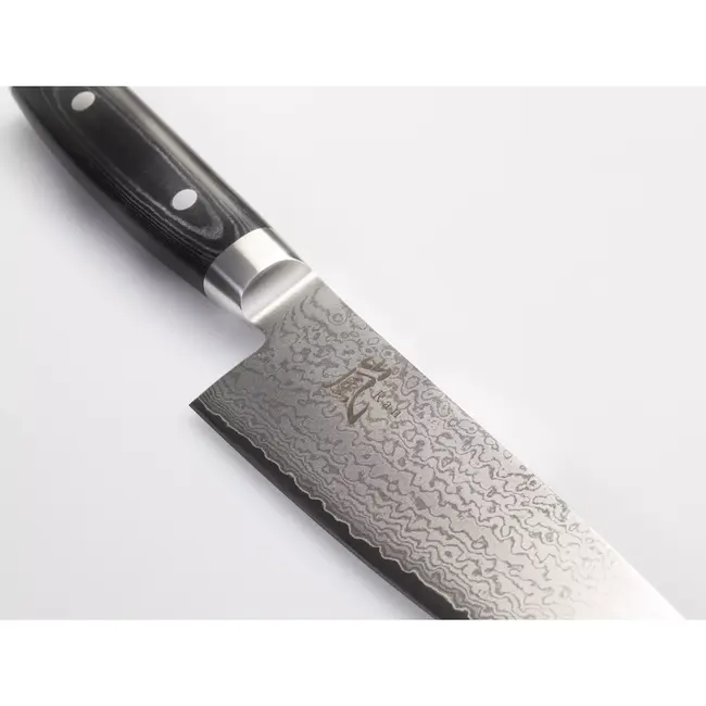 Yaxell Ran Koksmes 20 cm – 69 Lagen Damaststaal – VG10 Staal – 61 HRC – Canvas-Micarta Heft