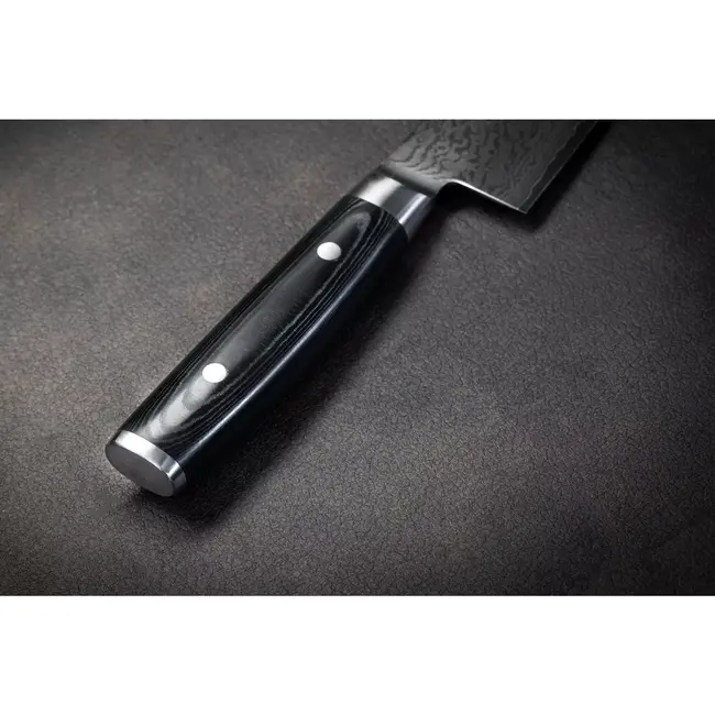 Yaxell Ran Koksmes 20 cm – 69 Lagen Damaststaal – VG10 Staal – 61 HRC – Canvas-Micarta Heft