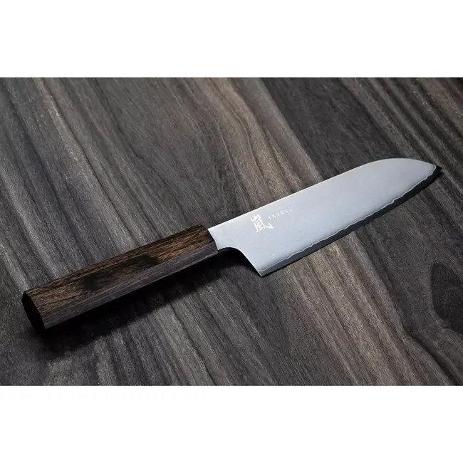 Yaxell Hana Santokumes 16,5 cm – 3 Lagen Damaststaal – Movax Staal – Pakka Wood Heft