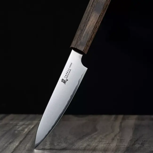 Yaxell Hana Universeelmes 12 cm – 3 Lagen Damaststaal – Movax Staal – Pakka Wood Heft