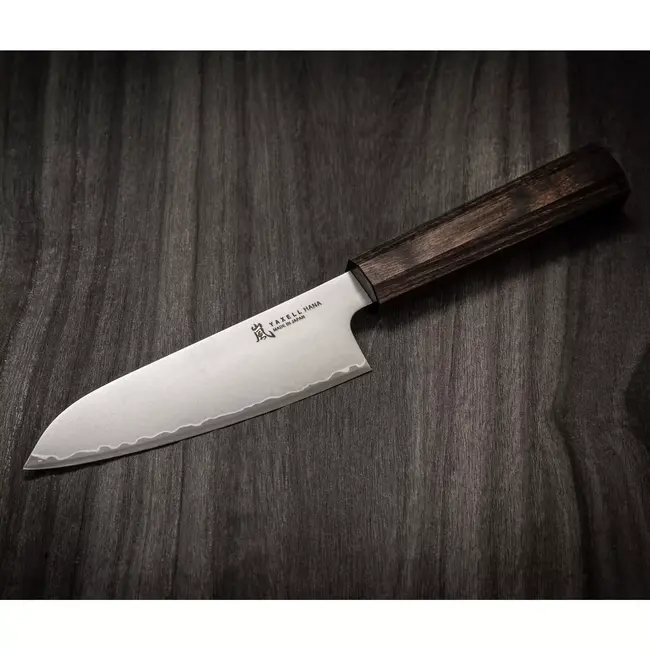 Yaxell Hana Santokumes 12,5 cm – 3 Lagen Damaststaal – Movax Staal – Pakka Wood Heft