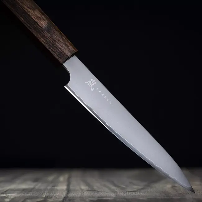 Yaxell Hana Vleesmes 15 cm – 3 Lagen Damaststaal – Movax Staal – Pakka Wood Heft