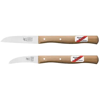 Robert Herder Set Schilmessen – Molenmes Carbonstaal – 8,5 cm – Gebogen Vogelsnavel – 6 cm – Niet Roestvrij – Duurzaam FSC Roodbeuken Heft