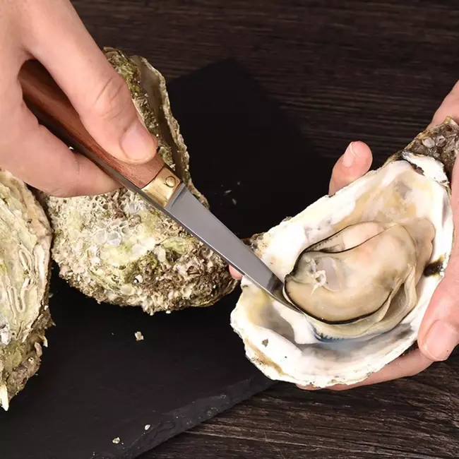 Au Nain Lancette Oestermes HQ – 7 cm Roestvrijstalen Lemmet – Zwart Handvat