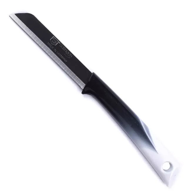 Solingen Kartelmes – Tomatenmes met Kartel – RVS – 19 cm met Blade Cover – Bi-Color Mix – 6 stuks