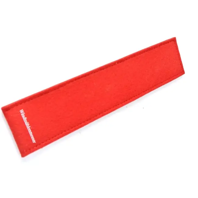 Robert Herder Windmühlenmesser Messer-Etui van Rood Wollen Vilt – 240x55x2 mm
