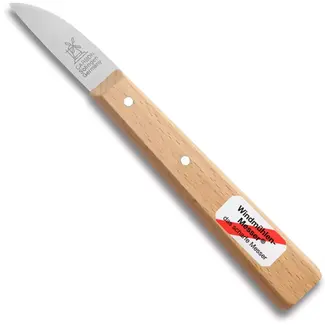 Robert Herder Molenmes – Tuinbouwmesje – Bloemenmesje – Carbonstaal – Lemmet 46 mm – Kort Heft Beukenhout