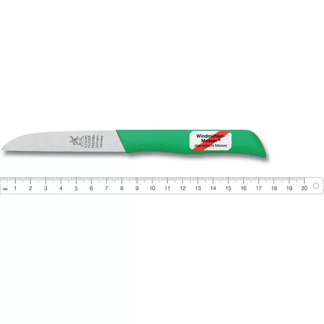 Robert Herder Molenmes – Schilmesje – Klassiker 1966 – RVS – Recht – Lemmet 85 mm – Kunststof Heft – Groen