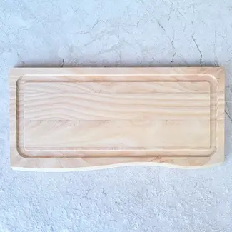 HOCHO Snijplank Fala – Essenhout Raw – 450x250x23 mm – Met Voetjes – Golvende Vorm HOCHO Snijplank Fala – Essenhout Raw – 450x250x23 mm – Met Voetjes – Golvende Vorm