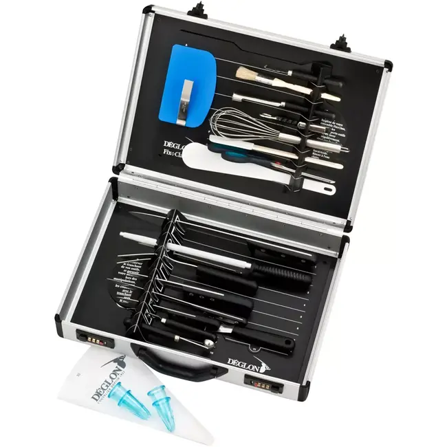 Déglon Grote aluminium koffer – lichtgewicht en robuust – 2 plateaus – verstelbare cijfersloten