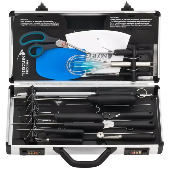 Déglon Gereedschapskoffer – Middelgroot – Schokbestendig – Veranderbare Code – 44,5 cm – Zwart/Aluminium