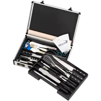 Déglon Grote keuken koffer – aluminium en ABS – 2 thermoplastische plateaus – robuust en lichtgewicht