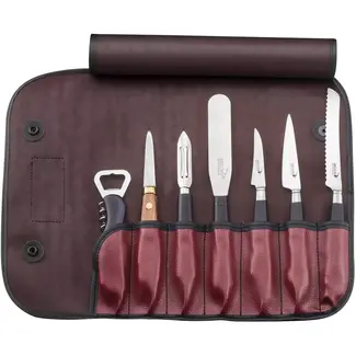 Déglon Set van 7 keukenmesjes – veelzijdig en duurzaam – met kunstleren opberghoes