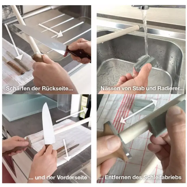 Robert Herder Aanzetstaal Keramisch – Korrel 600 – Lengte 31 cm – Corundin – Heft Kersenhout