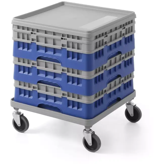 AmerBox Transportonderstel rekken 500x500 mm - polypropyleen - 500x500x180 mm - lichtgrijs