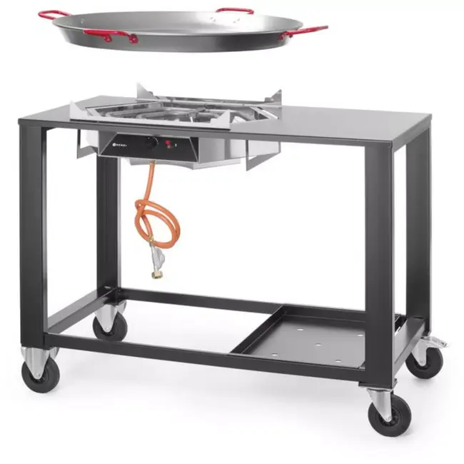 HENDI Fiesta XL - Gasbarbecue - Paella & Showcooking - Ø 800 mm - Mobiel & Veilig