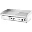 HENDI Bakplaat, half vlak, half geribbeld, Budget Line, 400V/4400W, 720x460x(H)241mm Bakplaat, half vlak, half geribbeld