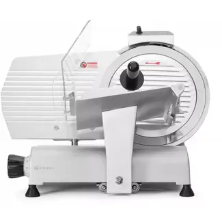 HENDI Vleeswaren- en kaassnijmachine - geanodiseerd aluminium en roestvast staal - ingebouwde slijper, snijdikte 0-13 mm - mes 30 cm - zilvergrijs - horeca