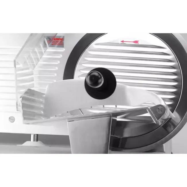HENDI Vleeswaren- en kaassnijmachine - geanodiseerd aluminium en roestvast staal - ingebouwde slijper, snijdikte 0-13 mm - mes 30 cm - zilvergrijs - horeca