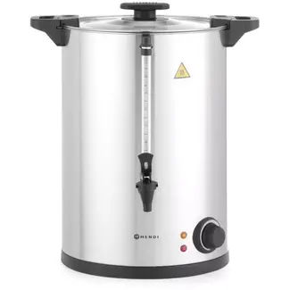 HENDI Warme drankenketel - rvs - enkelwandig - 20 liter - warmhouden en koken - 41,5x38,2x48 cm - zilver - voor gluhwein en thee