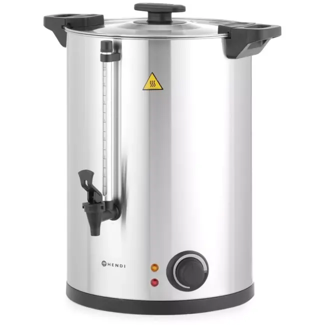 HENDI Warme drankenketel - rvs - enkelwandig - 20 liter - warmhouden en koken - 41,5x38,2x48 cm - zilver - voor gluhwein en thee