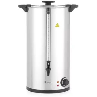 HENDI warme drankenketel - roestvast staal - enkelwandig, koken en warmhouden - 30 liter, 41,5x38,2x62 cm - zilvergrijs - voor thee, koffie en warme wijn