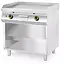 HENDI Gladde gasgrillplaat gemonteerd op een onderkast, gesloten aan drie zijden, Kitchen Line, 10kW, 800x700x(H)900mm Gladde gasgrillplaat gemonteerd op een onderkast, gesloten aan drie zijden