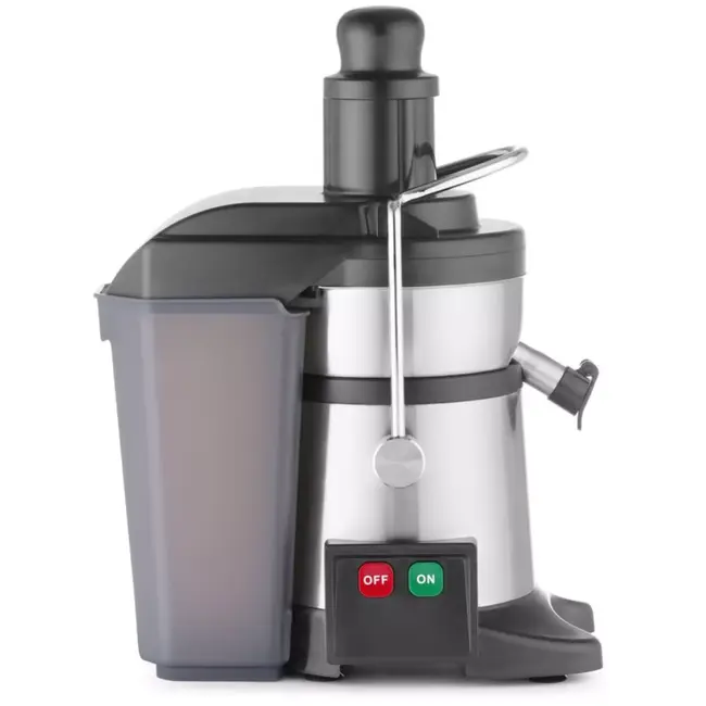 HENDI Sapcentrifuge - roestvast staal en kunststof - compacte uitvoering - 23,3 x 41,6 x 49,3 cm - zilverkleurig - met 4,4 liter pulpcontainer - voor horeca