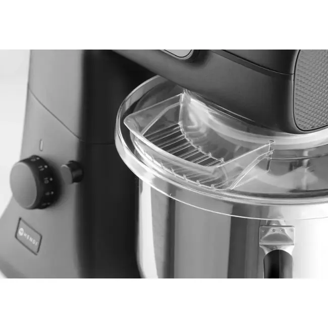 HENDI planeetmixer 7 liter - 470x263x413 mm - rvs kom - zwart - kneden en kloppen - professioneel