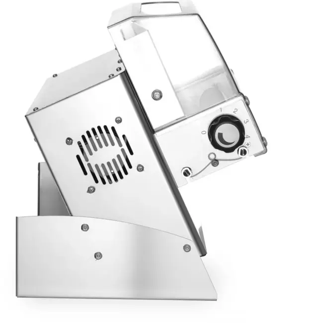 HENDI Elektrische deeguitrolmachine - roestvrij staal en HDPE - verstelbare dikte 0-4 mm - 48x33,5x(H)43 cm - zilver - voor pizza, pasta en ravioli