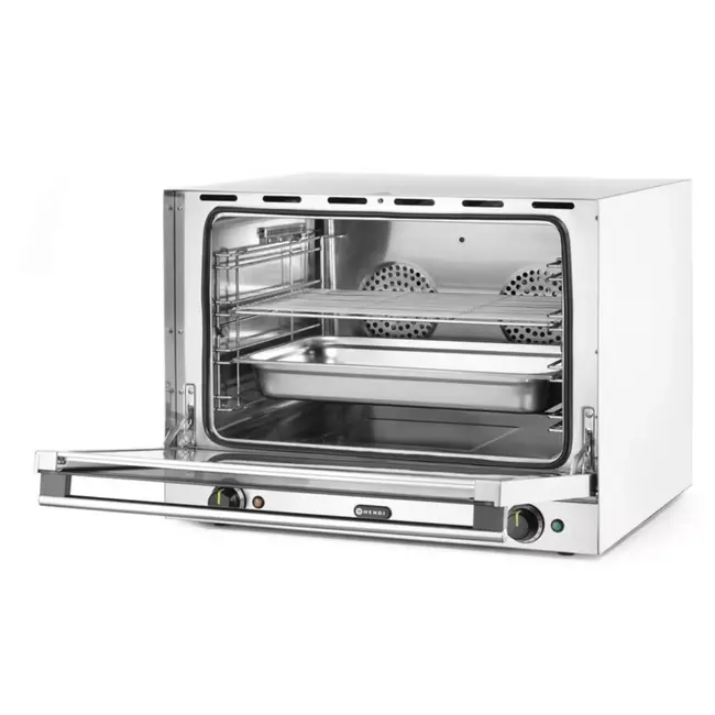 HENDI Convectieoven met directe bevochtiging - roestvast staal - 69,9x60,8x55 cm - zilverkleurig - voor GN 1/1 horeca
