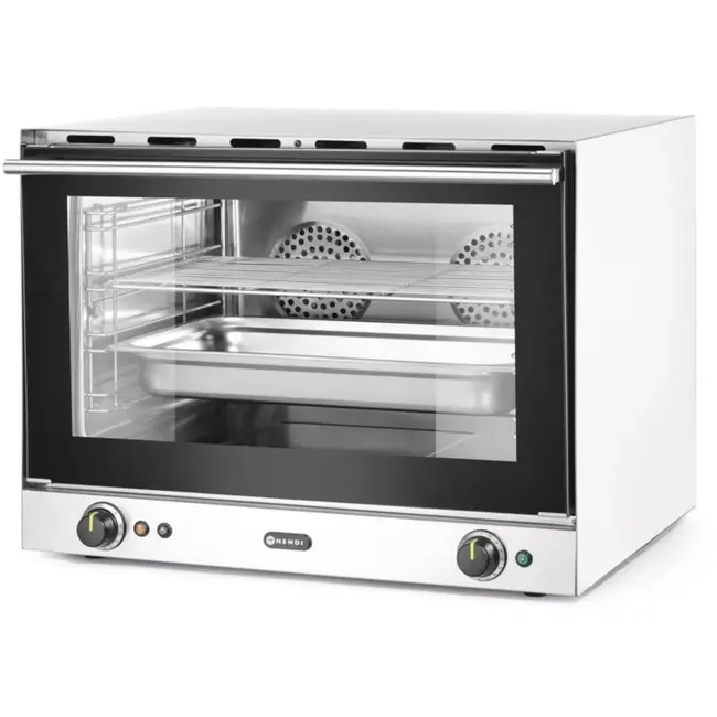 HENDI Convectieoven - rvs - stoominjectie en 4x GN 1/1 - 69,9x60,8x55 cm - zilver - horecakeuken