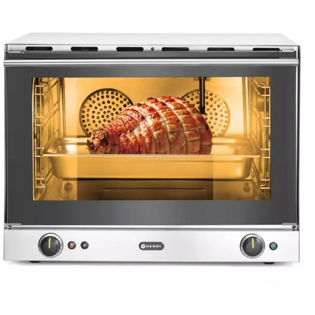 HENDI Convectieoven - rvs - stoominjectie en 4x GN 1/1 - 69,9x60,8x55 cm - zilver - horecakeuken