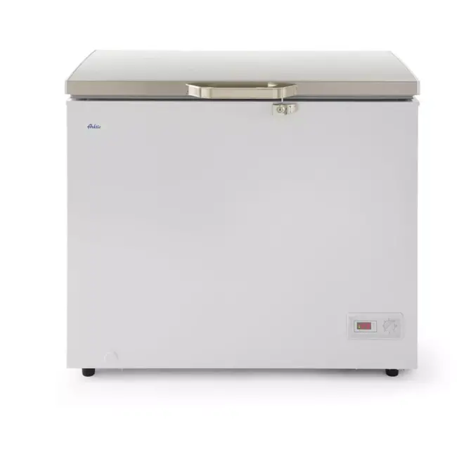 HENDI Vrieskist - aluminium behuizing, stalen deur - 190 liter - 95,3 x 60,7 x 84 cm - wit - zelfsluitend deksel, led-verlichting - horeca