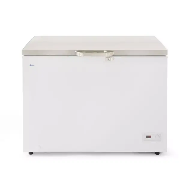 HENDI vrieskist - aluminium behuizing, stalen deur - 282 liter - 111,6 x 68,6 x 84 cm - wit - zelfsluitend deksel, geforceerde luchtkoeling - voor horeca