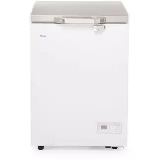 HENDI vrieskist 93 liter - aluminium en staal - zelfsluitend deksel, handmatig ontdooien - 574x608x(h)845 mm - zilvergrijs - horeca