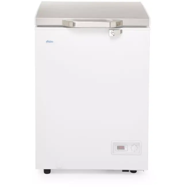 HENDI vrieskist 93 liter - aluminium en staal - zelfsluitend deksel, handmatig ontdooien - 574x608x(h)845 mm - zilvergrijs - horeca