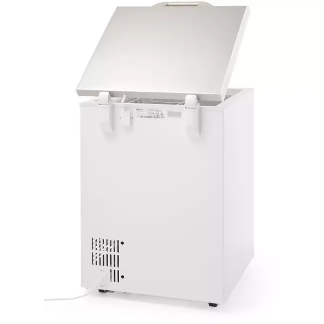 HENDI vrieskist 93 liter - aluminium en staal - zelfsluitend deksel, handmatig ontdooien - 574x608x(h)845 mm - zilvergrijs - horeca