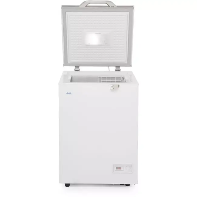 HENDI vrieskist 93 liter - aluminium en staal - zelfsluitend deksel, handmatig ontdooien - 574x608x(h)845 mm - zilvergrijs - horeca