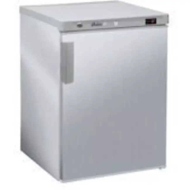 HENDI koelkast tafelmodel - roestvast staal - ventilatorgekoeld, digitale thermostaat, verstelbare schappen, afsluitbare deur - 59,8x62,3xH83,8 cm - zilver - horeca