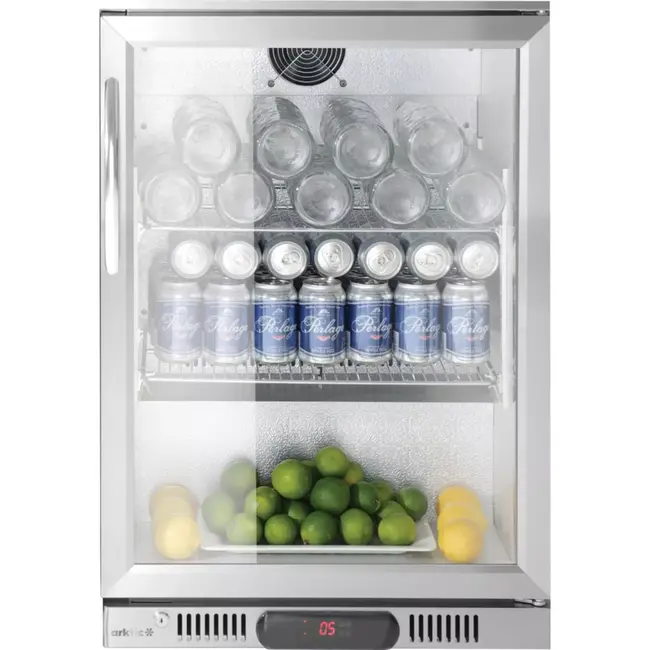 Arktic Backbar koelkast met enkele deur, 75L, Zilver, 220-240V/120W, 530x500x(H)840mm Backbar koelkast met enkele deur