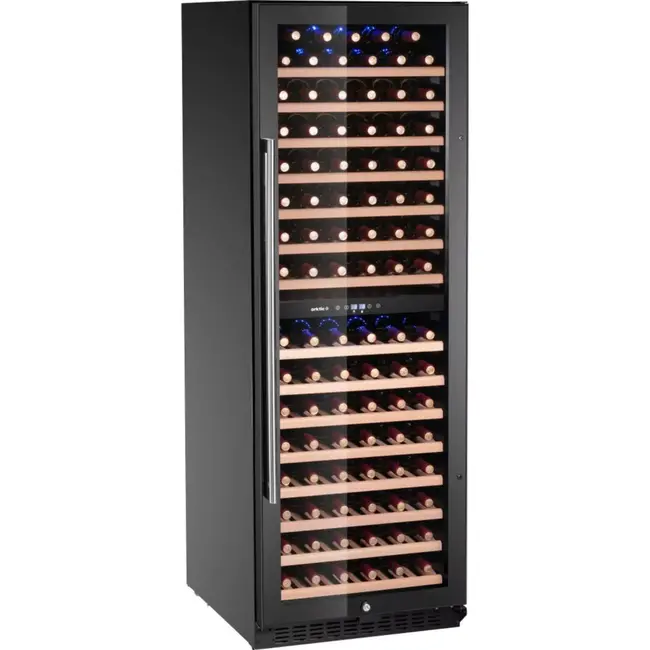 Arktic Wijnkoeler, 2 zones, 131 flessen, 418L, Zwart, 697x595x(H)1756mm Wijnkoeler, 2 zones, 131 flessen