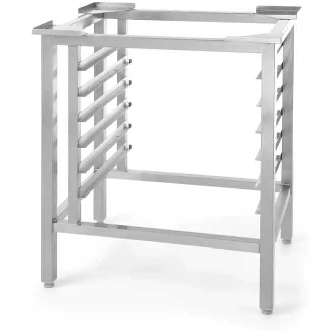 HENDI Ovenonderstel - rvs - 69x48x70 cm - 6 geleiderails - zilver - voor GN 1/1 bakplaten