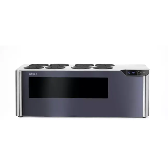 Arktic Wijnkoeler tafelmodel, met 2 temperatuurzones "Cellar", Zwart, 220-240V/60W, 800x350x(H)293mm Wijnkoeler tafelmodel, met 2 temperatuurzones "Cellar"