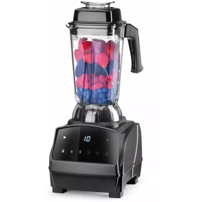 HENDI Digitale barmixer - tritan mengkan en roestvast stalen mes - bpa-vrij, impulsfunctie - 2,5 liter, 22x24x53,5 cm - zwart - voor fruit, groenten en ijs