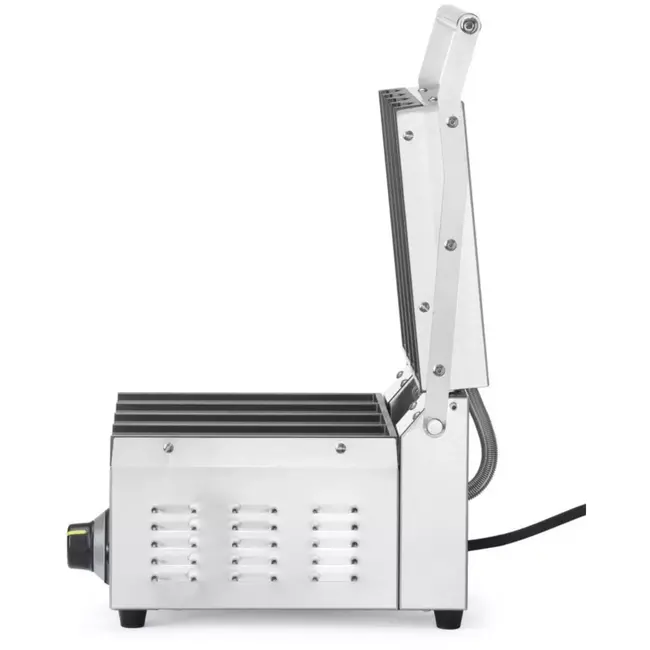 HENDI Contactgrill - rvs en gietijzer - hotdogbroodjes en wraps, 4 sleuven - 385x285x(H)254 mm