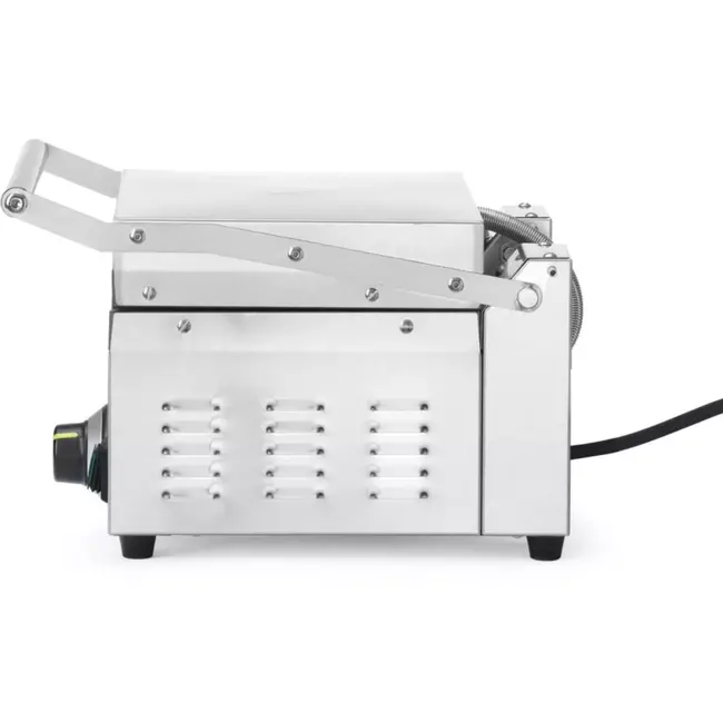 HENDI Contactgrill - rvs en gietijzer - hotdogbroodjes en wraps, 4 sleuven - 385x285x(H)254 mm